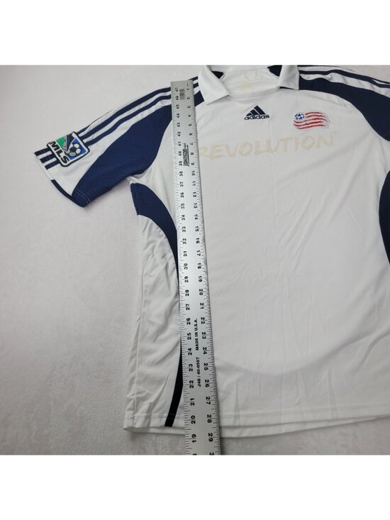 Adidas New England Revolution 2008 Away Men White/Navy Jersey Size L RARE SAMPLE - Picture 7 of 11